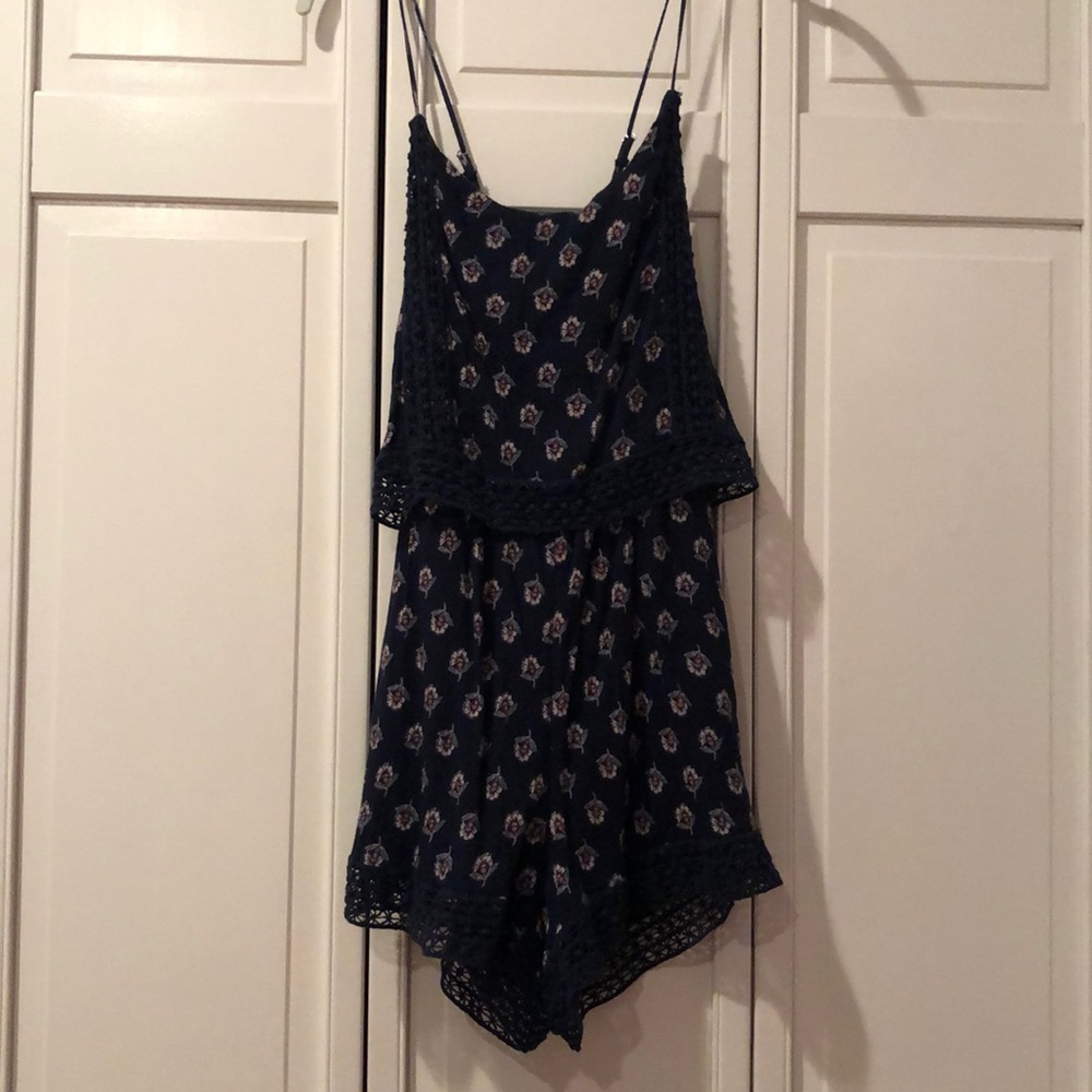 Floral Crochet Romper